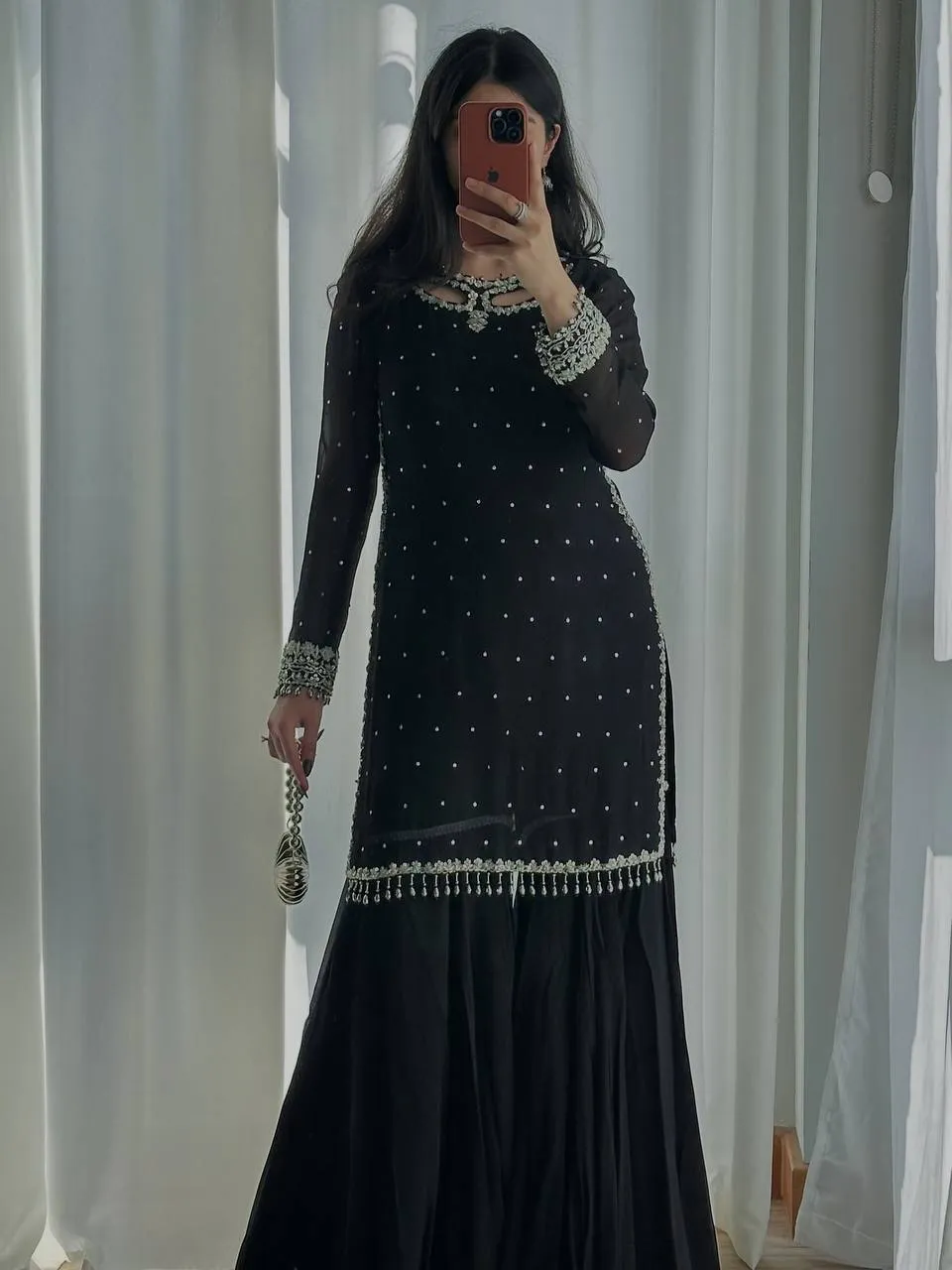 Launching Sabina 5353 Georgette Designer Embroidery Sequence Work Party Wear Gharara Suit 2026