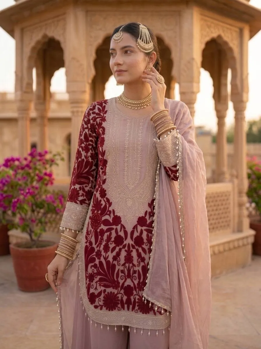 Stylish Sabina 5354 Georgette Embroidery Work Wedding Pakistani Collection 2026