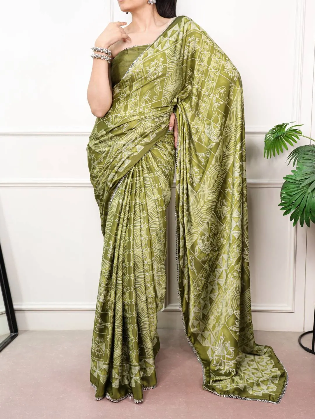 Beautiful WMN 7403 Kashviya Satin Silk Mirror Work Trending Party Wear Saree 2026