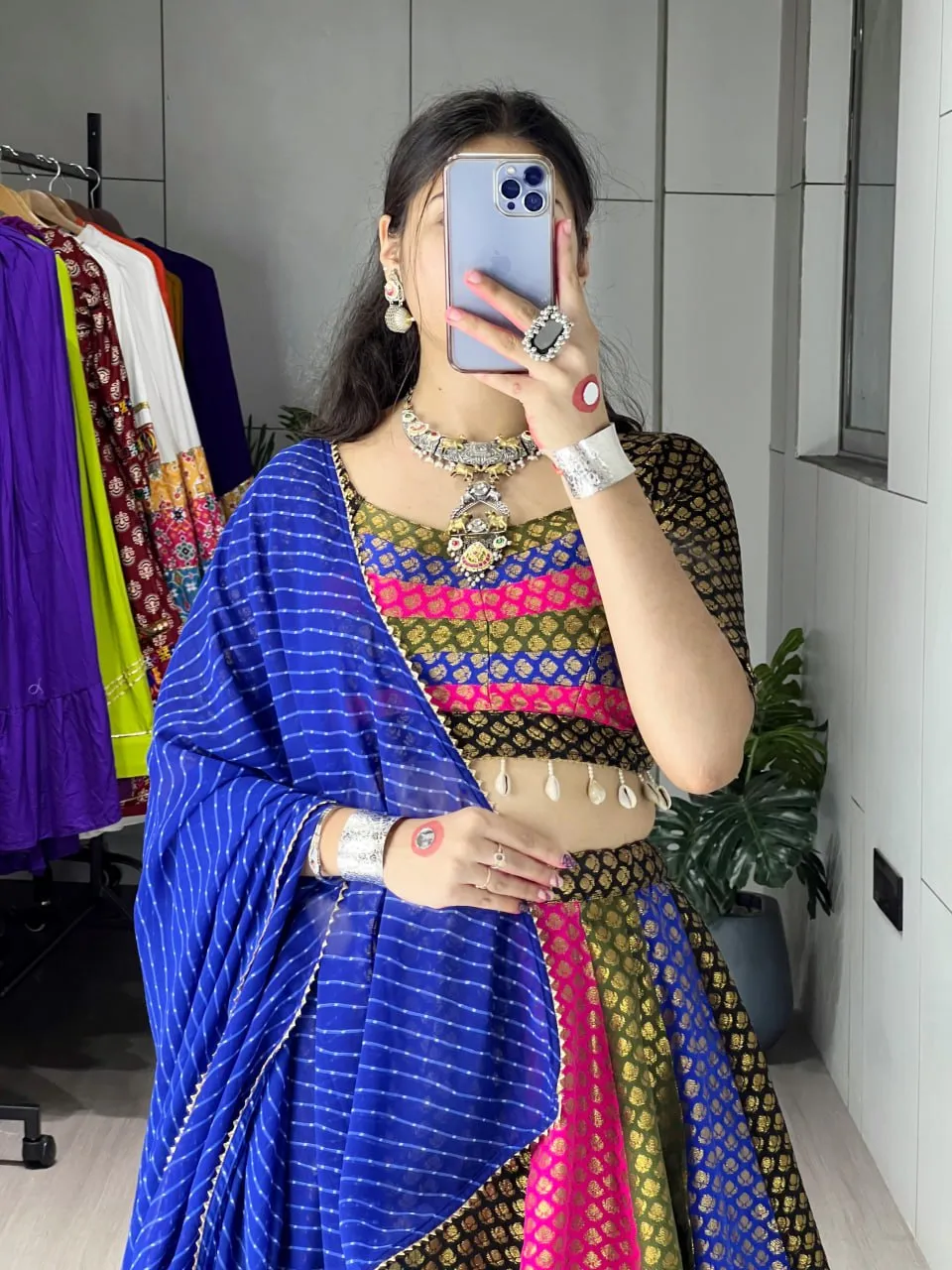 WMT 8069 Toned Silk Weaving Work Lehenga Choli Market in India