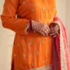 Stylish Deepika 1629 Chinon Thread Embroidery Work Kurti Palazzo Dupatta 2026