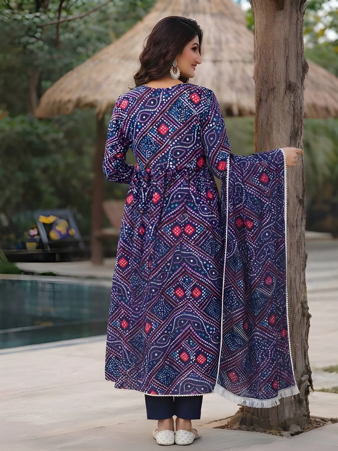 Latest Shiv 381 Silk Bandhani Printed Festival Readymade Dress Exporter in India 2026