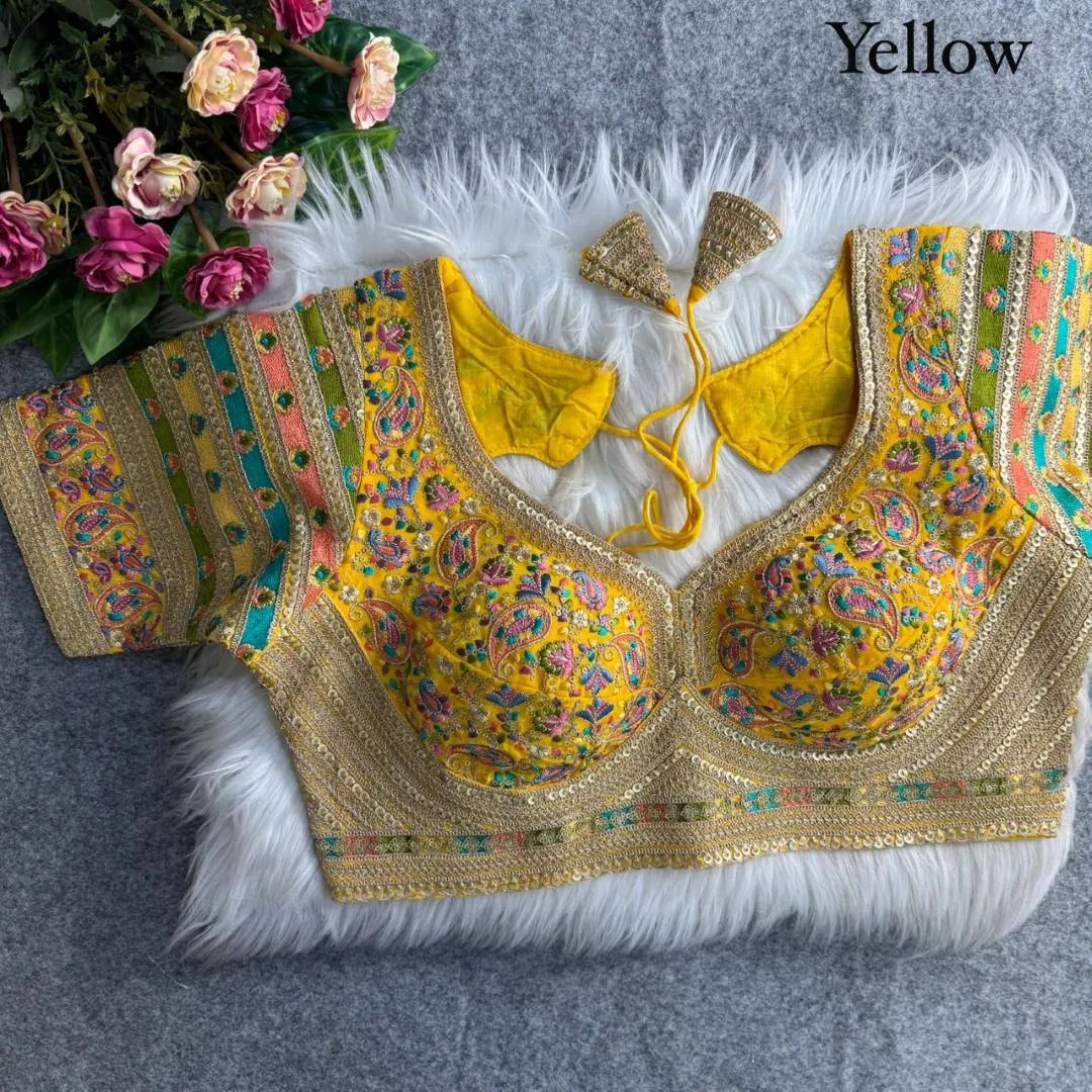 Launching Ruhi Kashmiri Thread Work Designer Wedding Readymade Blouse 2026