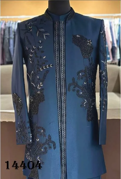 Launching Shyam Heavy Armani Sequence Beads Work Wedding Coat Pant Set 2026