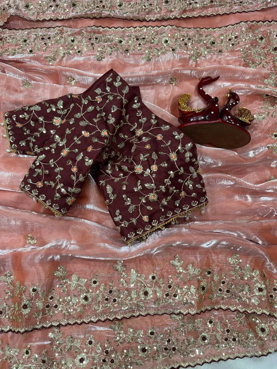 Latest SS1010 5555 Jimmy Choo Embroidery Work Wedding Wear Saree 2026
