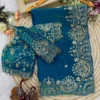 SS1010 5591 Two tone Space Silk Sequence Embroidery Work Wholesale Market