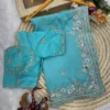 SS1010 5595 Vichitra Sequence Embroidery Work Festival Saree
