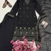 Buy C585 1485 Roman Silk Embroidery Work Black Kurti Palazzo Dupatta Set 2026