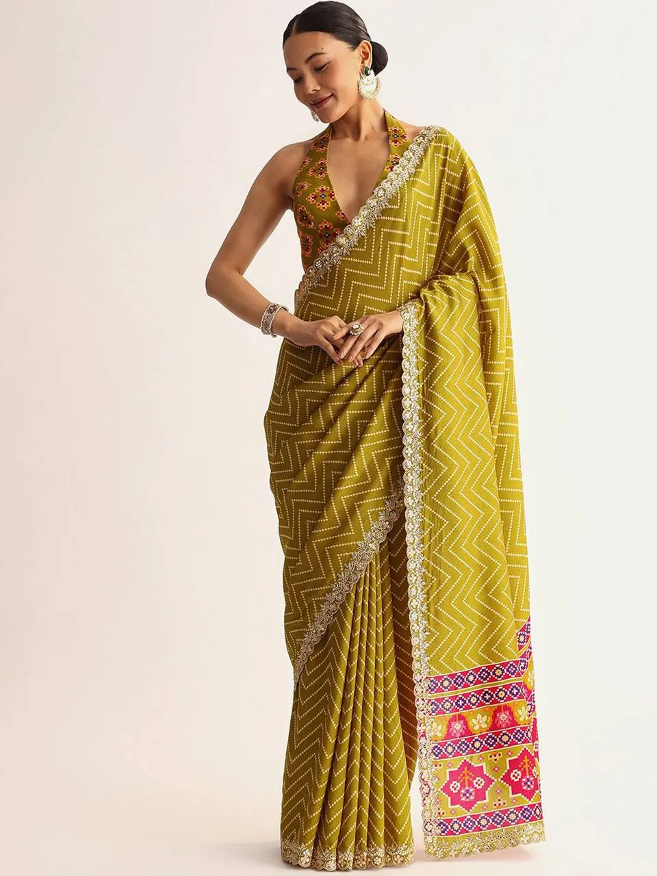 Latest Netra 102 Manipuri Silk Embroidery Work Trending Party Wear Saree 2026