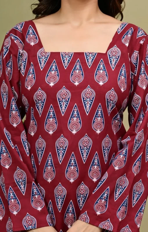 Latest RRD Fuchsia Floral Stylish Short Kurti Online Shopping 2026
