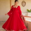 Stylish Deepika 6045 Tabby Silk Mirror Work Fancy Anarkali Gown Sharara With Dupatta Set 2026
