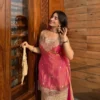 Beautiful FFD Mumtaz Fandy Silk Sequence Embroidery Work Party Wear Sharara Suit 2026
