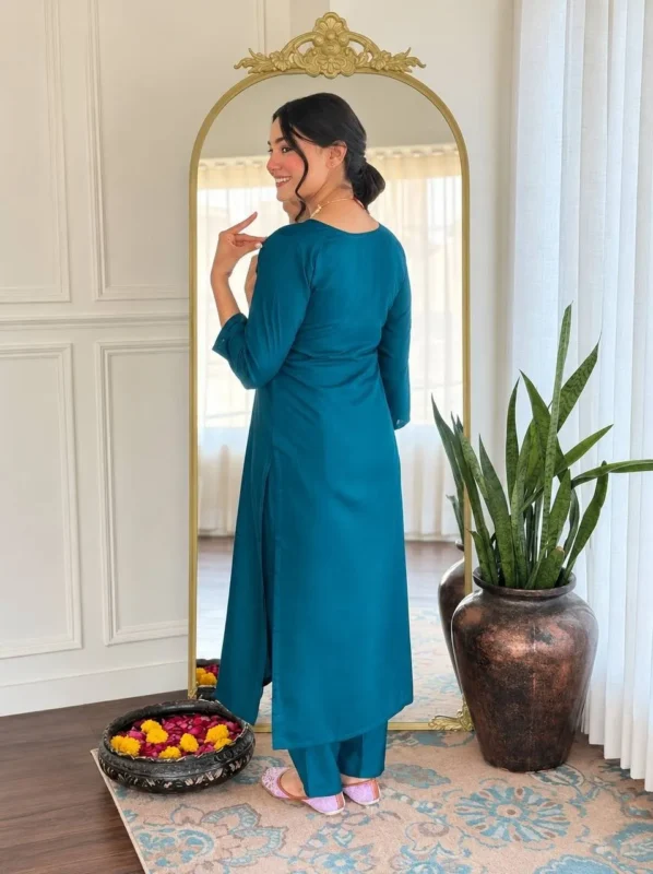 Stylish ATQ Cotton Reva Embroidery Sequence Work Readymade Dress Collection 2026