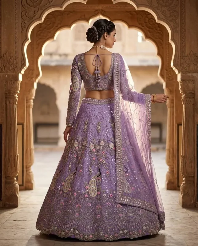 Buy SBD 1676 Lavender Net Sequence Work Party Wear Lehenga Choli 2026