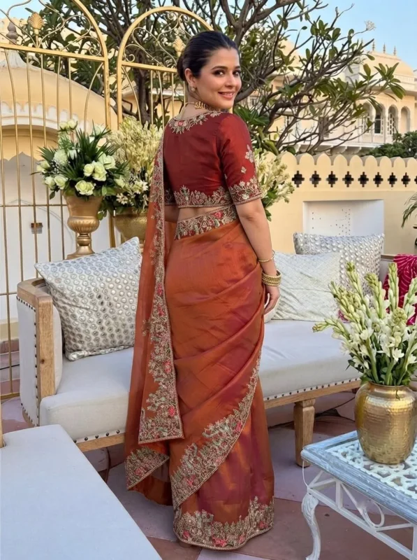 Launching Kiara Shivangee Fendy Satin Silk Embroidery Wedding Saree in India 2026