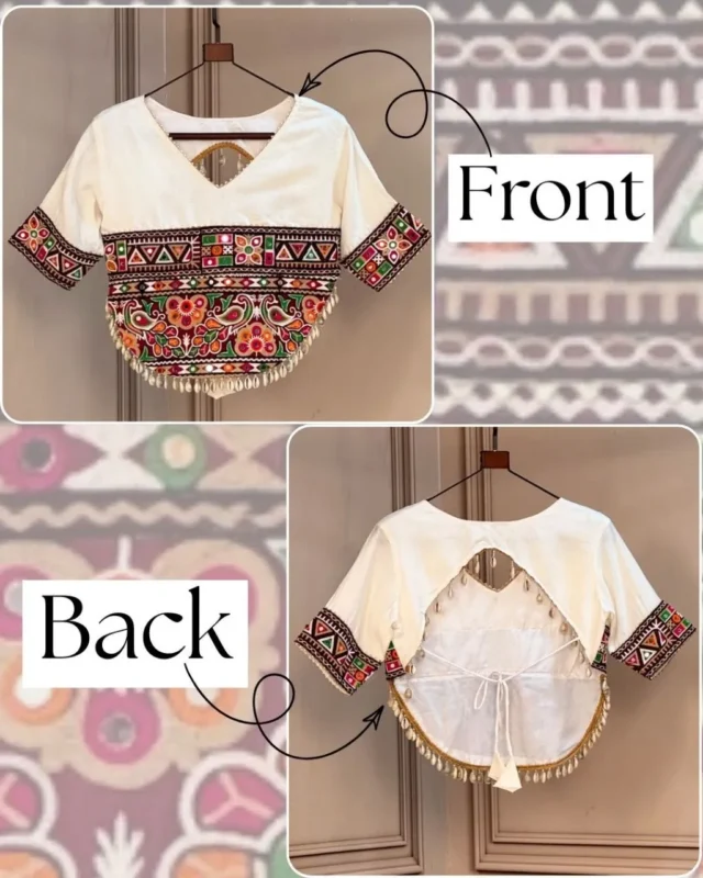 Stylish Moni 7172 Roman Silk Gamthi Embroidery Work Navratri Blouse 2026