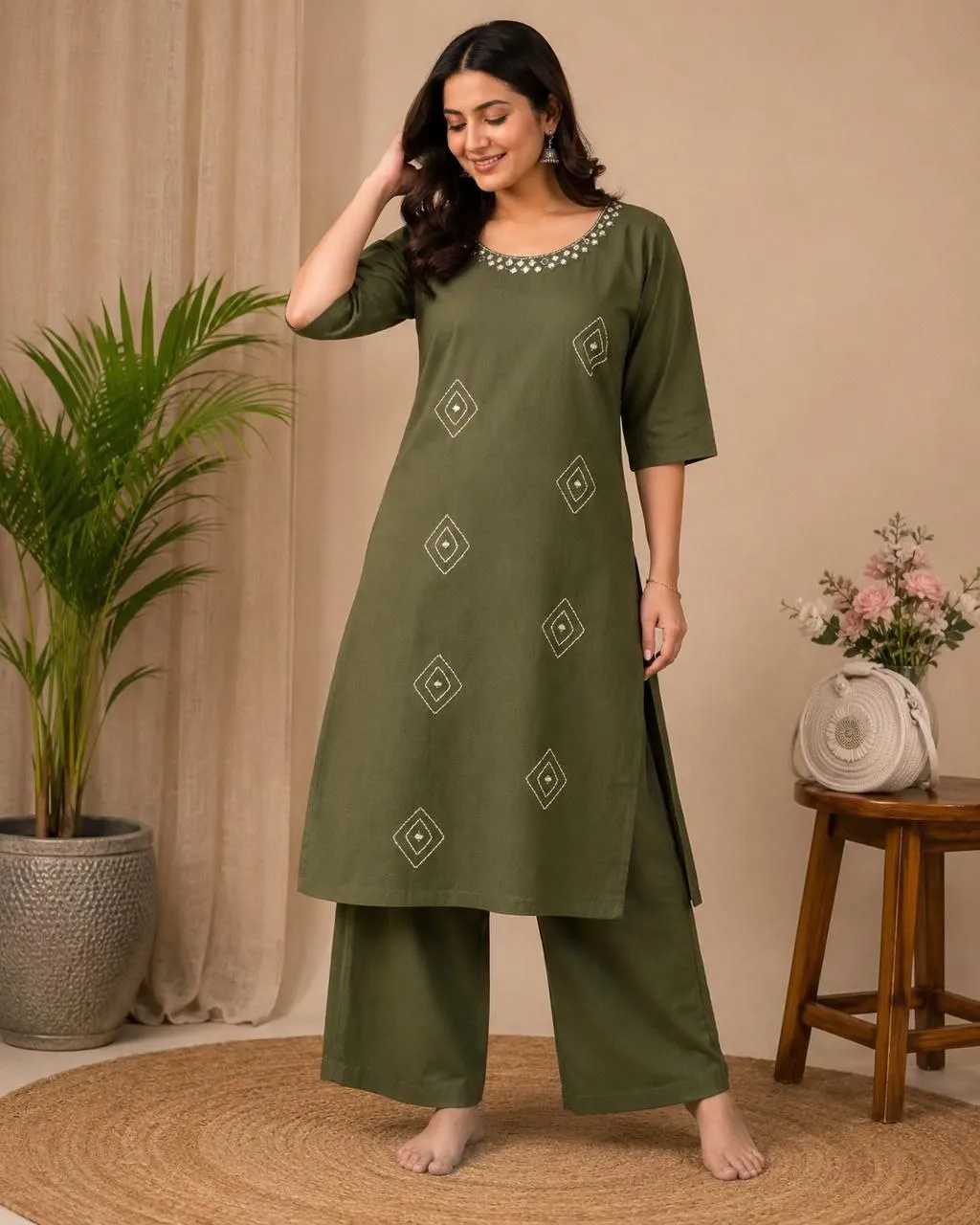 Stylish Kiara Cotton Daily Wear Kurti Palazzo Wholesale Market in Surat 2026