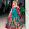 WMN 1231 Dola Silk Kalamkari Zari Work Festival Lehenga Choli in India