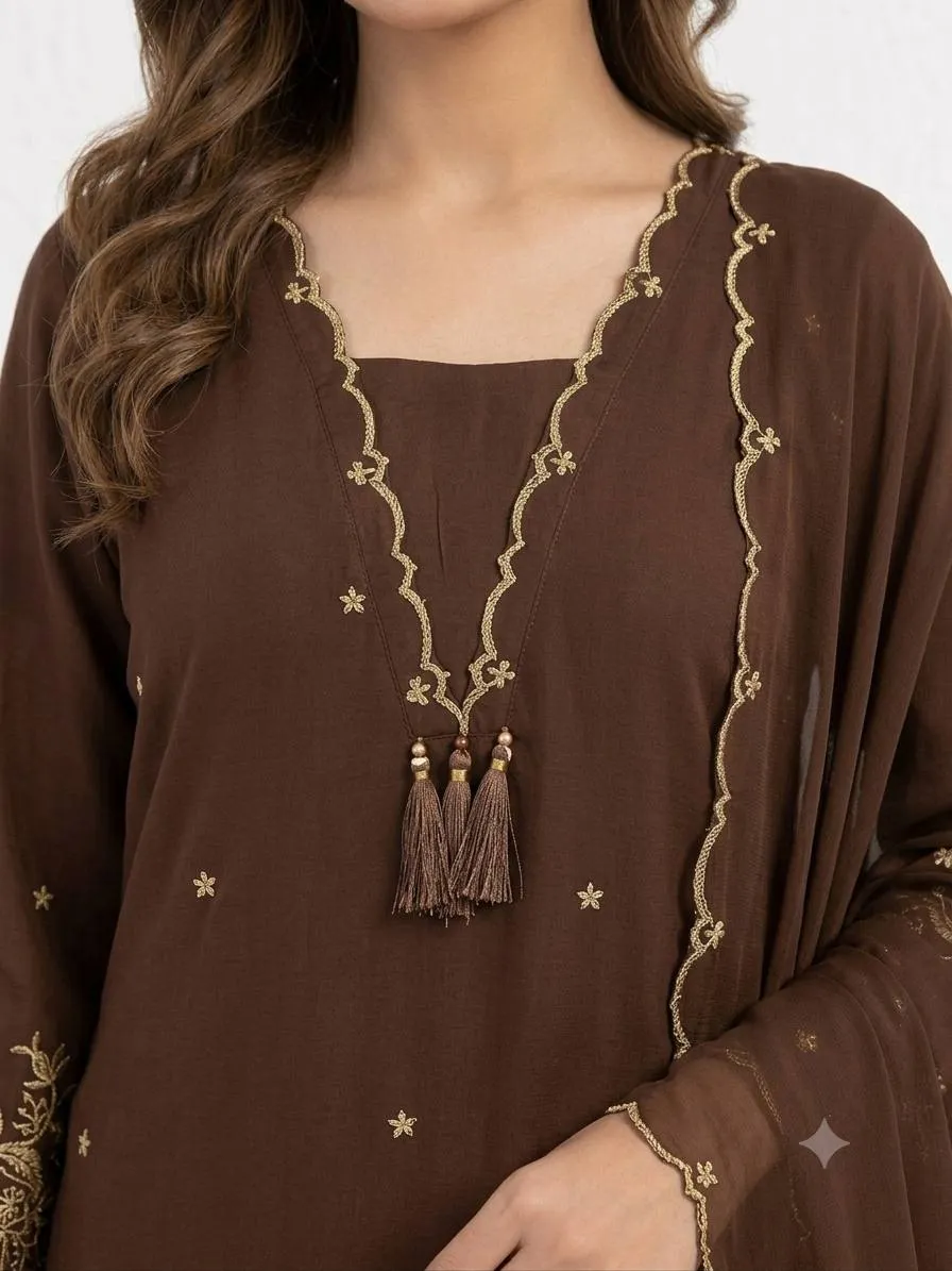 BV 481 Rayon Embroidery With Latkan Work Traditional Festival Dress for Women