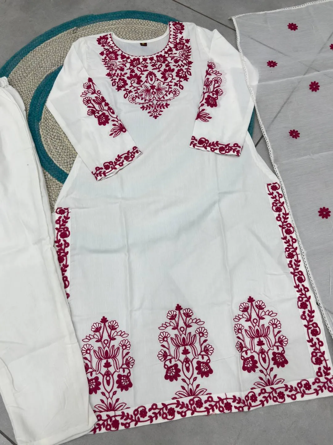 Launching DKT 5180 Rayon Cotton Thread Embroidery Work Readymade Dress 2026