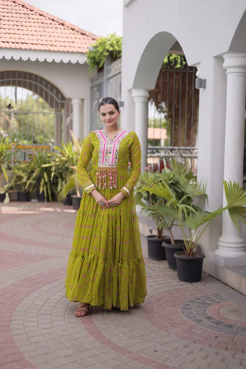 Latest Moni 1265 Georgette Laheriya Printed Navratri Collections 2026 2026