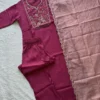 Beautiful KR 420 Roman Silk Thread Embroidery Work Designer Readymade Dress 2026