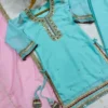 Buy STD 6061 Organza Silk Thread Embroidery Work Sharara Suit With Dupatta 2026