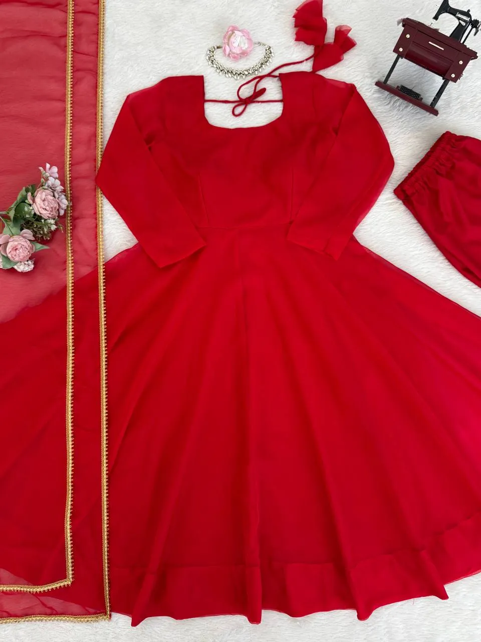 Beautiful Deepika 1627 Tibby Silk Anarkali Gown Pant With Dupatta 2026