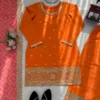 Stylish Deepika 1629 Chinon Thread Embroidery Work Kurti Palazzo Dupatta 2026