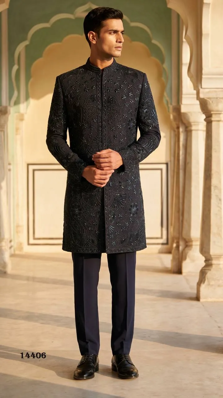 Launching Shyam Armani Sequence Embroidery Work Wedding Outfit for Shrug 2026