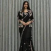 Madhuri 237 Satin Embroidery Ready To Wear Saree Wholesale Surat