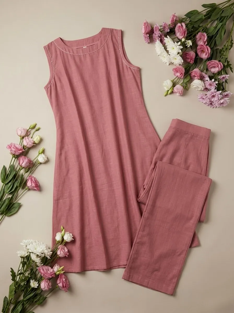 Stylish Shiv 2014 Cotton Hand Work Office Wear Co Ord Set 2026