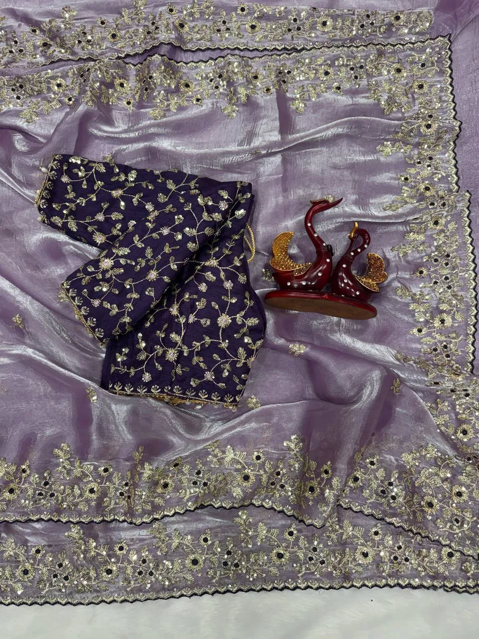 Latest SS1010 5555 Jimmy Choo Embroidery Work Wedding Wear Saree 2026