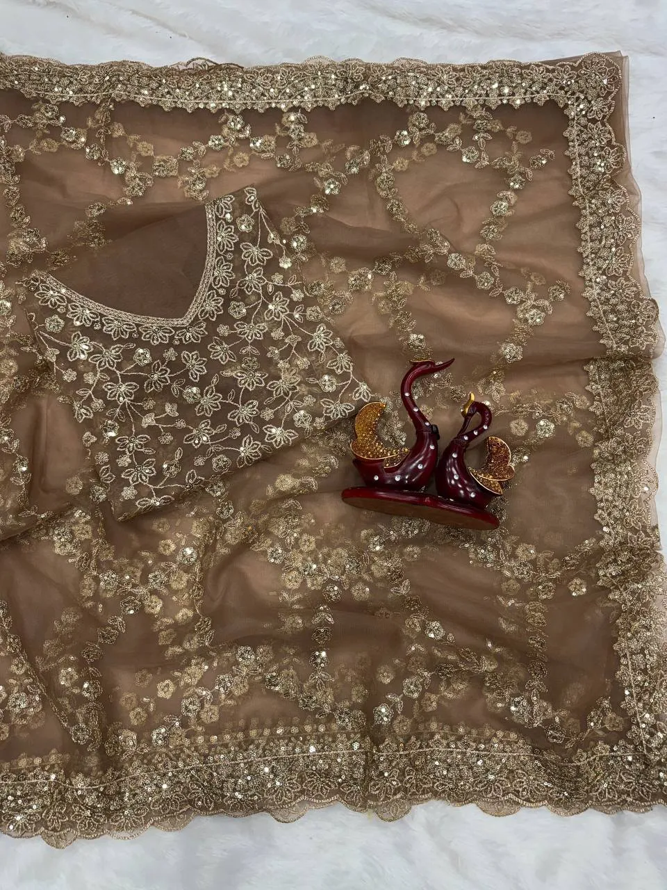 Launching SS1010 5573 Net Zari Embroidery Work Trending Party Wear Saree 2026