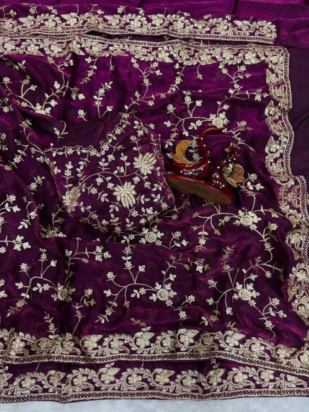 Launching SS1010 5528 Space Silk Zari Embroidery Work 2026