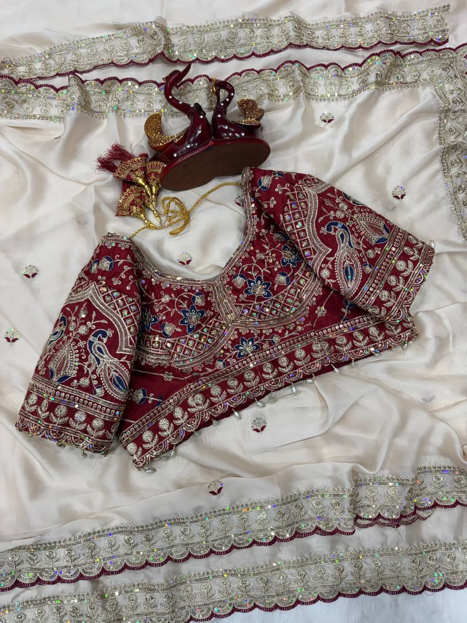 SS1010 5582 Rangoli Silk Embroidery Work Trending Wedding Saree