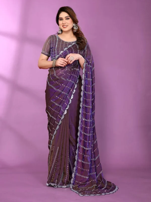 Buy Netra 105 Satin Silk Beads Work Festival Saree Manufacturer in Surat 2026