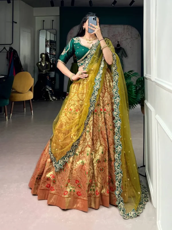 Launching WMN 2062 Jacquard Silk Zari Work Party Wear Lehenga Choli Collection 2026