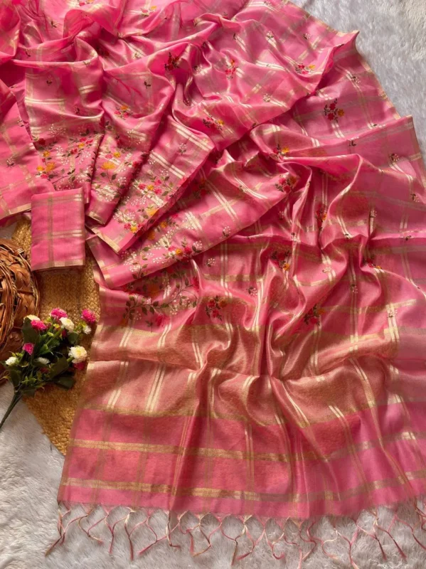 Launching MHV Anita Tussar Silk Zari Embroidery Work Saree Collection 2026