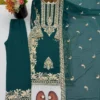 Sabina 1716 Georgette Embroidery Sequence Work Pakistani Kurti Pant Dupatta Set