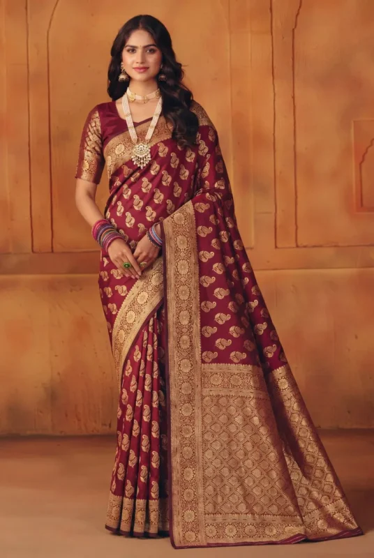 Latest LFK 5358 Banarasi Soft Silk Zari Work Festival Saree 2026