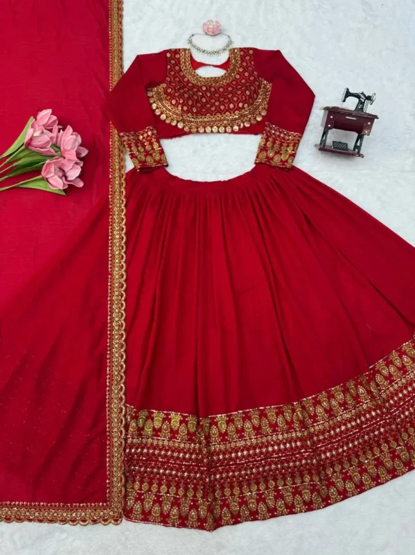 Beautiful Deepika 404 Vichitra Silk Thread Sequence Work Festival Lehenga Choli 2026