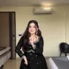 RRD Georgette Thread Sequence Work Black Party Wear Anarkali Gown