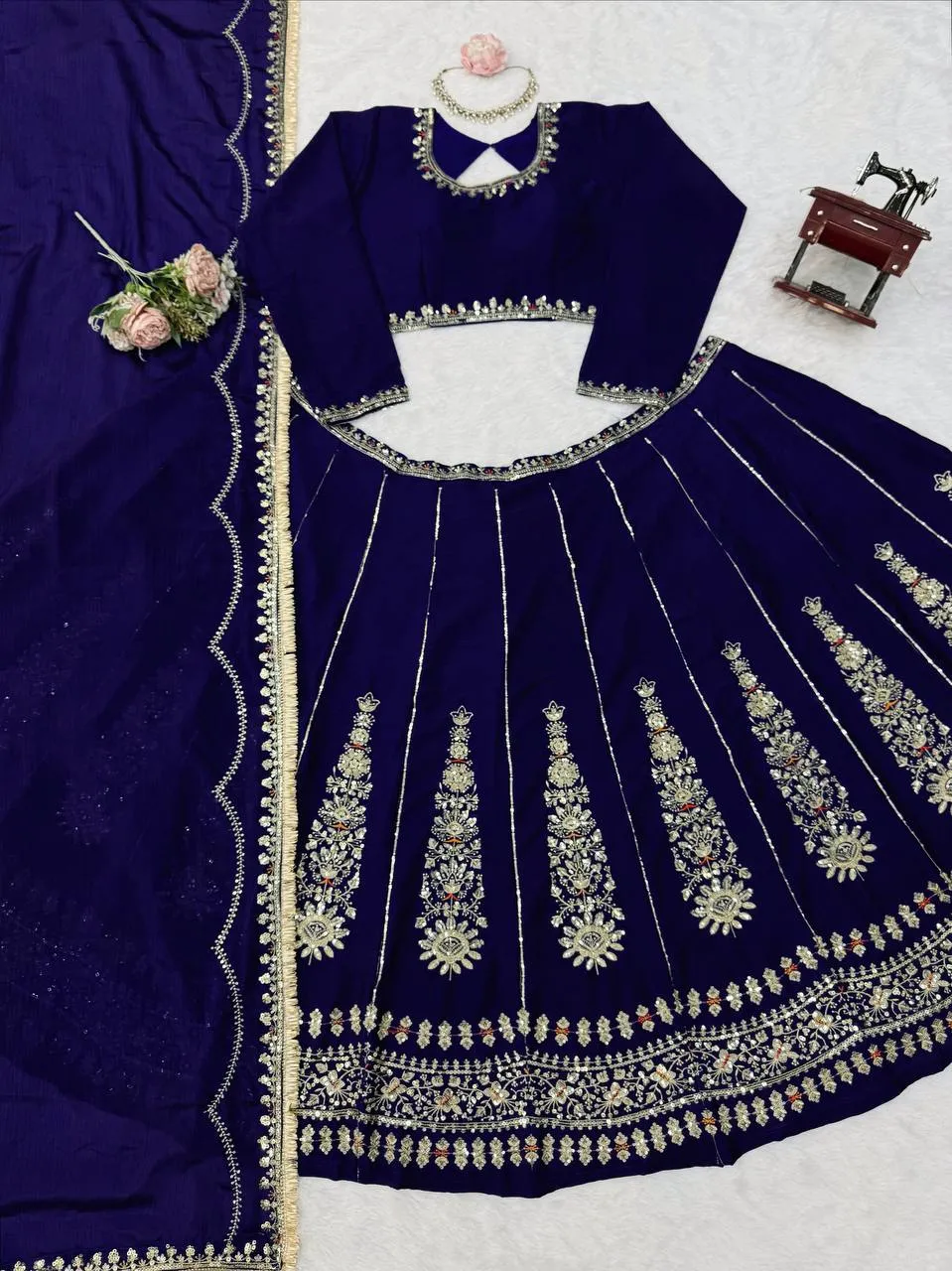 Deepika 405 Chinon Sequence Work Designer Party Wear Lehenga Choli