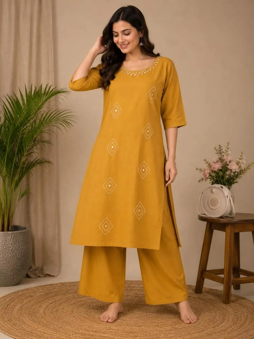 Stylish Kiara Cotton Daily Wear Kurti Palazzo Wholesale Market in Surat 2026