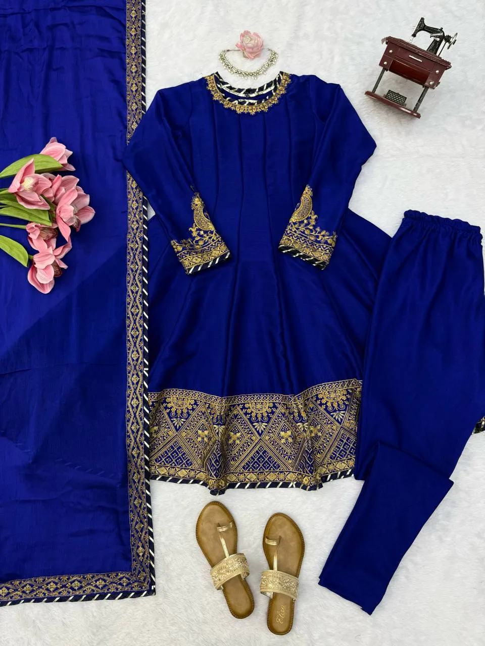 Deepika 6047 Chinon Thread Sequence Work Party Wear Anarkali Gown