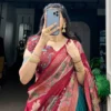 WMN 1231 Dola Silk Kalamkari Zari Work Festival Lehenga Choli in India