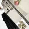 Deepika 6049 Rayon Satin Thread work 3-Piece Set Dress for Women