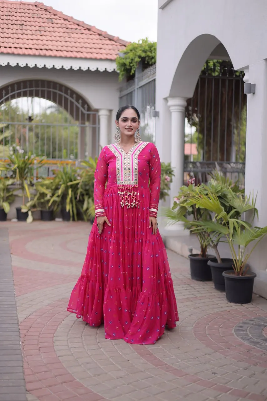 Latest Moni 1265 Georgette Laheriya Printed Navratri Collections 2026 2026