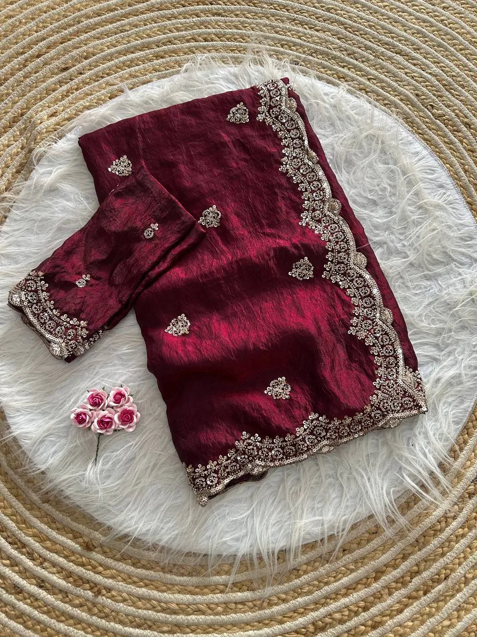 Latest MHV RajGharana Fandy Silk Embroidery Wedding Saree Exporters Online 2026
